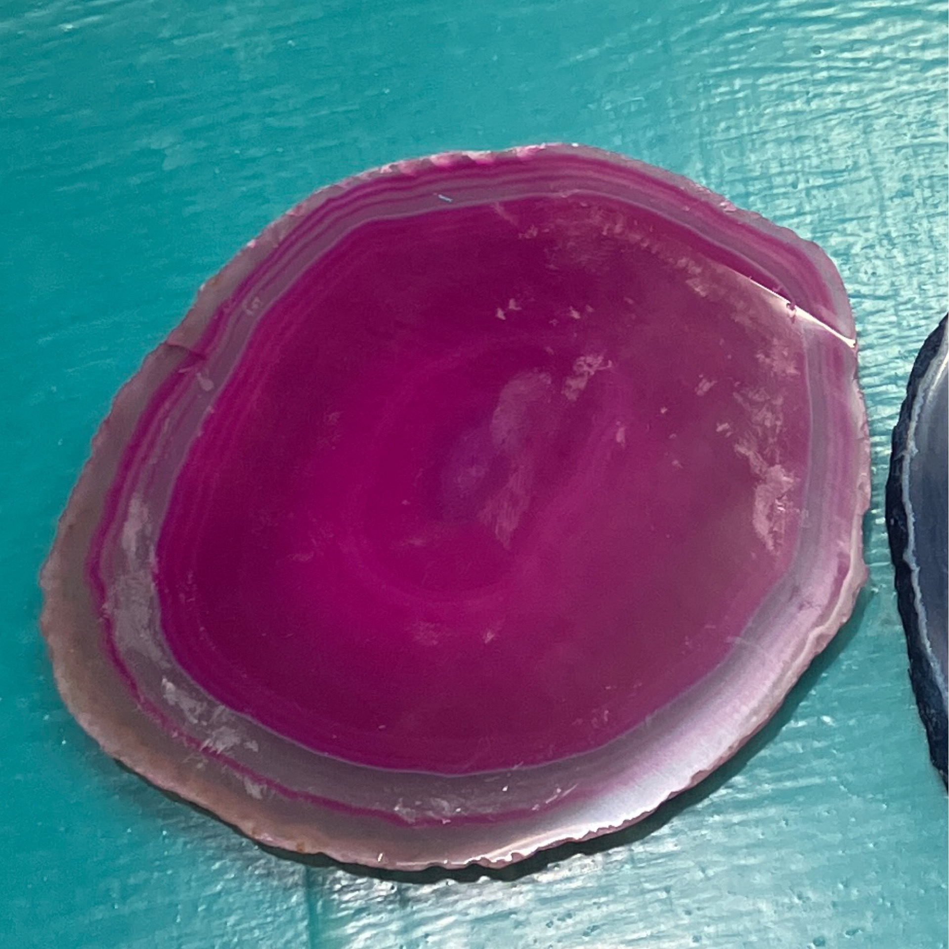 marble agate slice soap dish