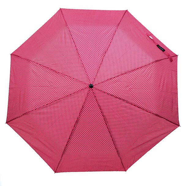 polka dot telescopic hand open umbrella