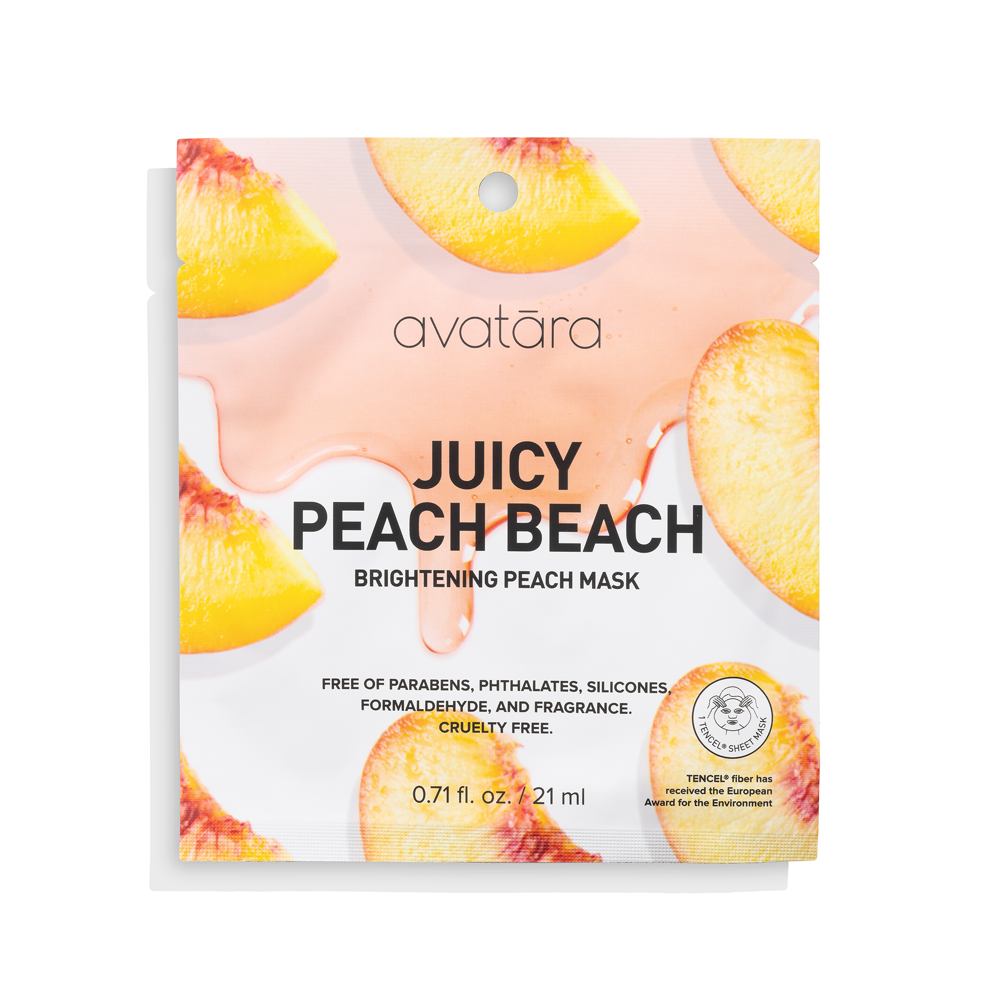 avatara peach beach face mask