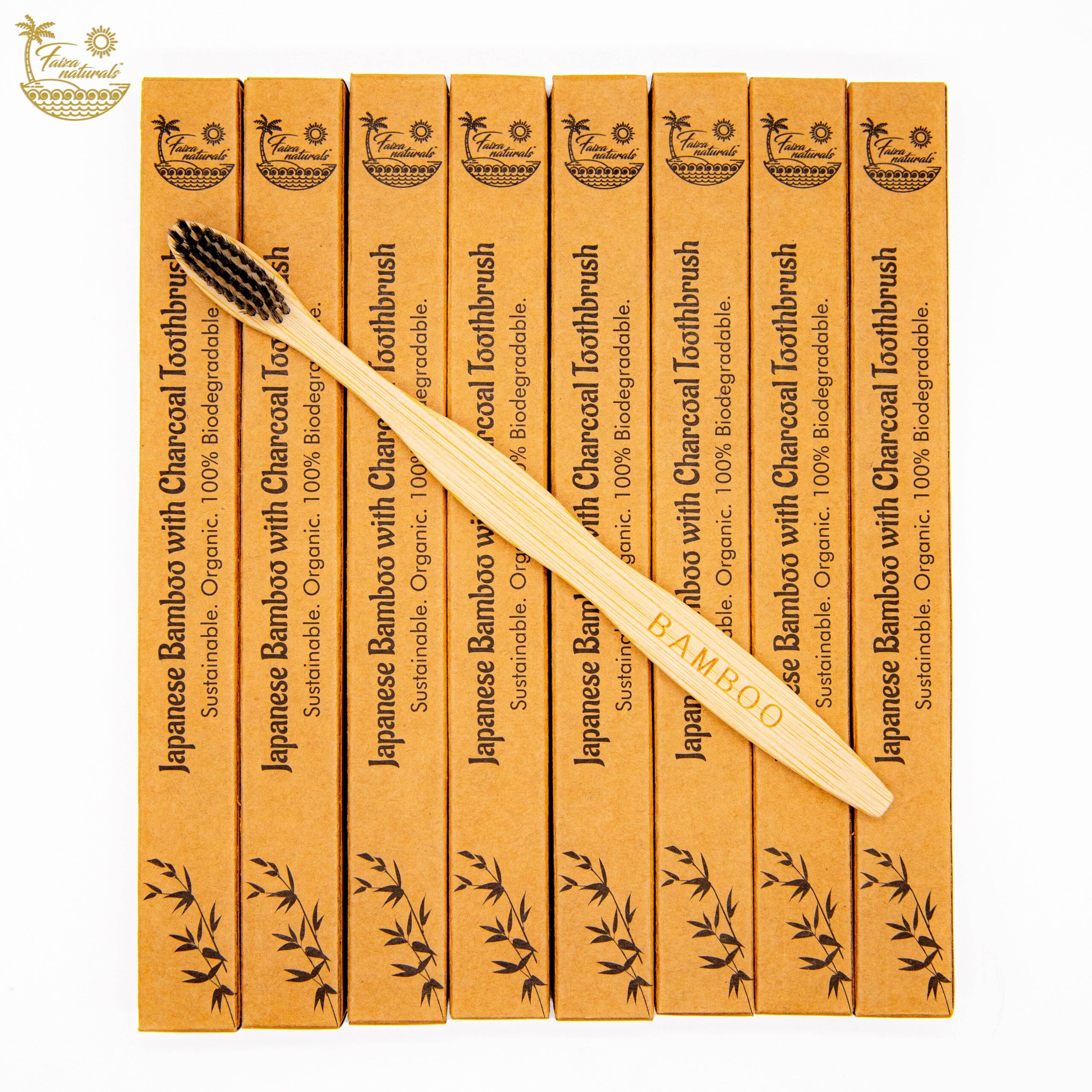 japanese bamboo toothbrush with charcaol