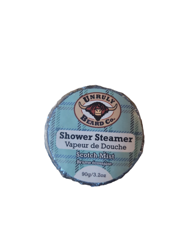 unruly beard shower steamer scotch mist