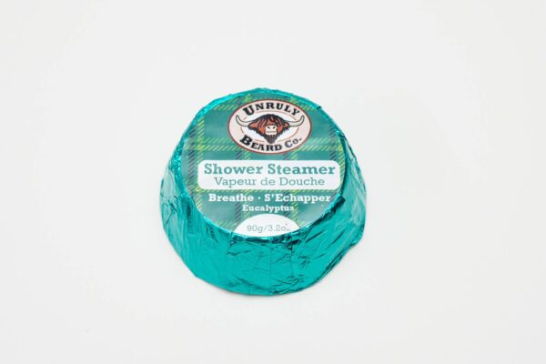 unruly beard shower steamer eucalyptus blend