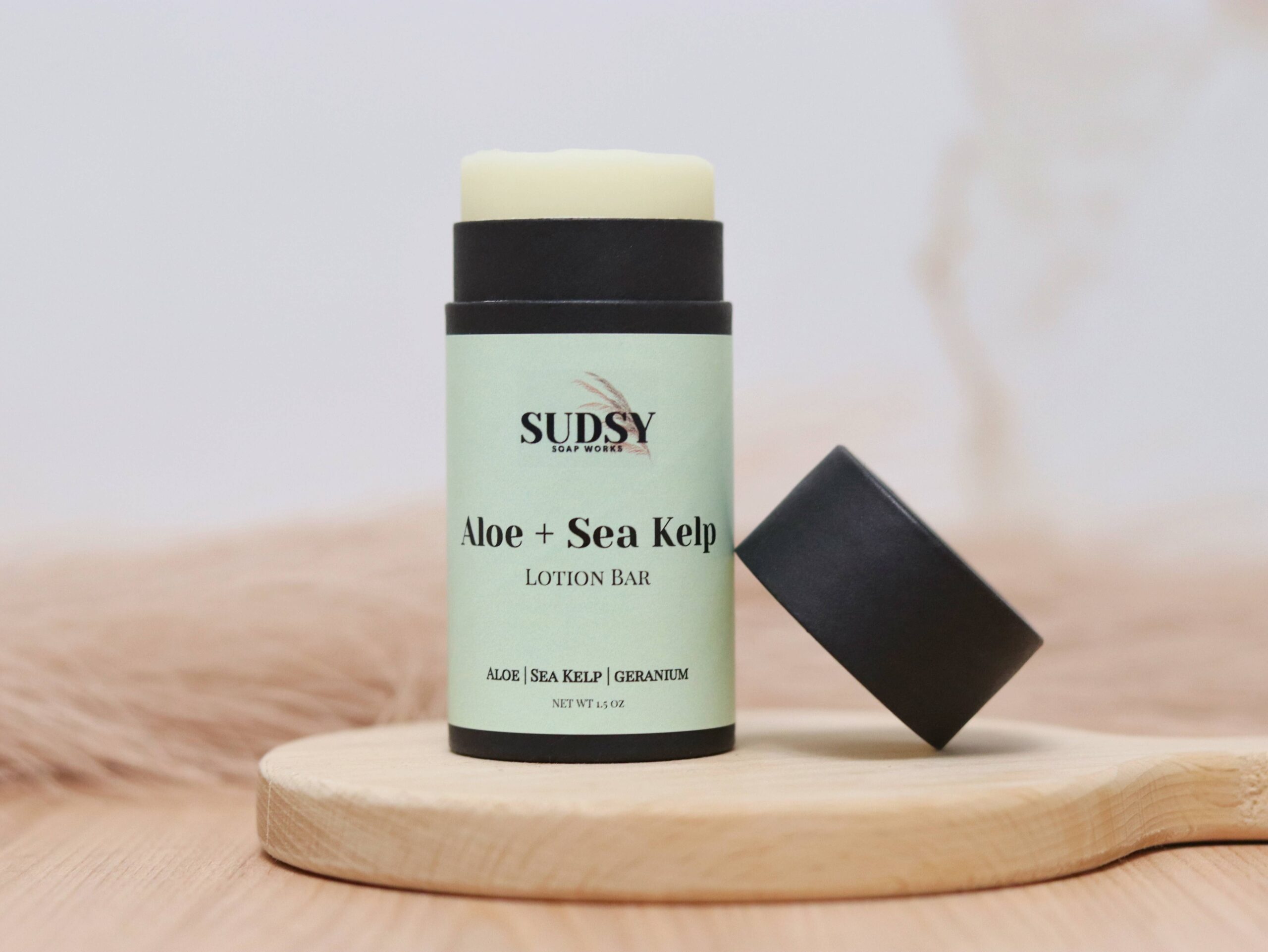 sudsy soap works aloe + sea kelp lotion bar 1.5oz