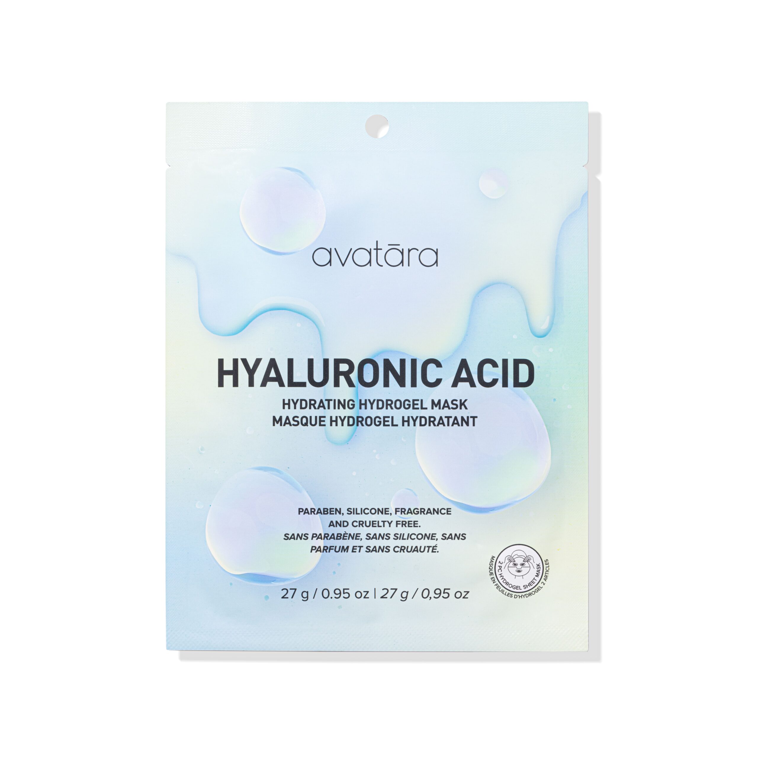 avatara hyaluronic acid hydrating hydrogel mask