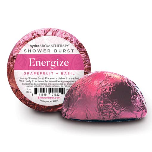 hydraaromatherapy shower burst® tablet in energize