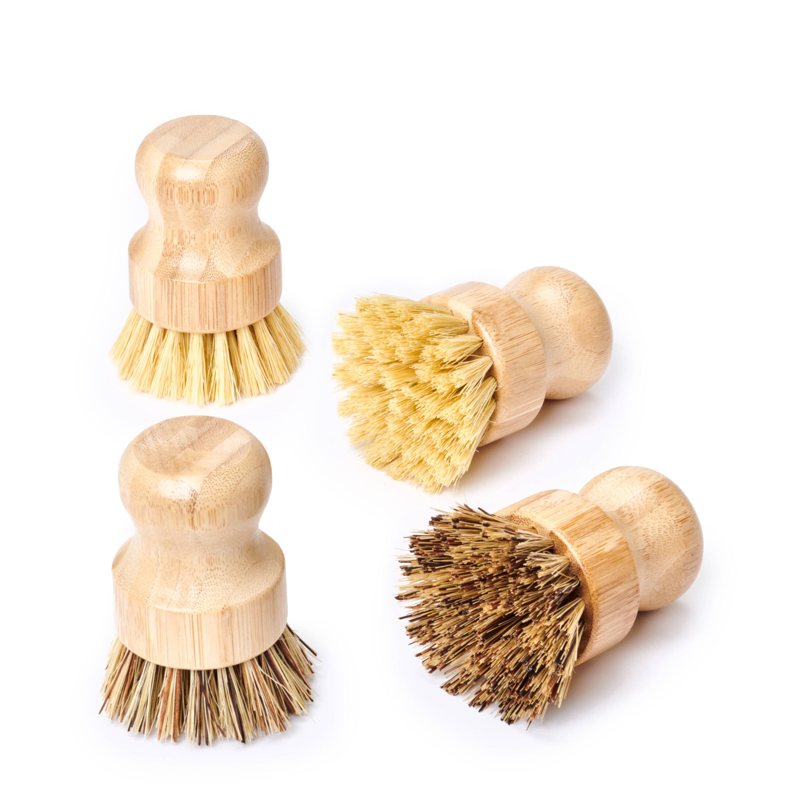 bamboo handle less dish scrubbing brush (plastic free)