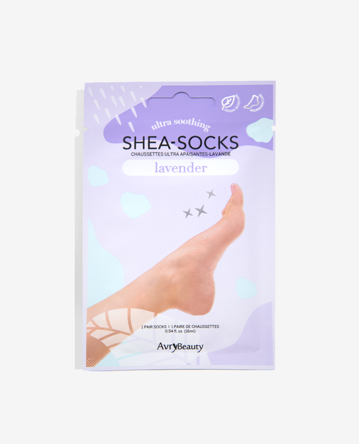 avry beauty lavender shea socks