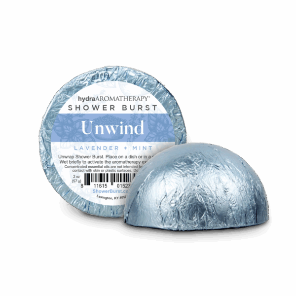hydraaromatherapy shower burst® tablet in unwind