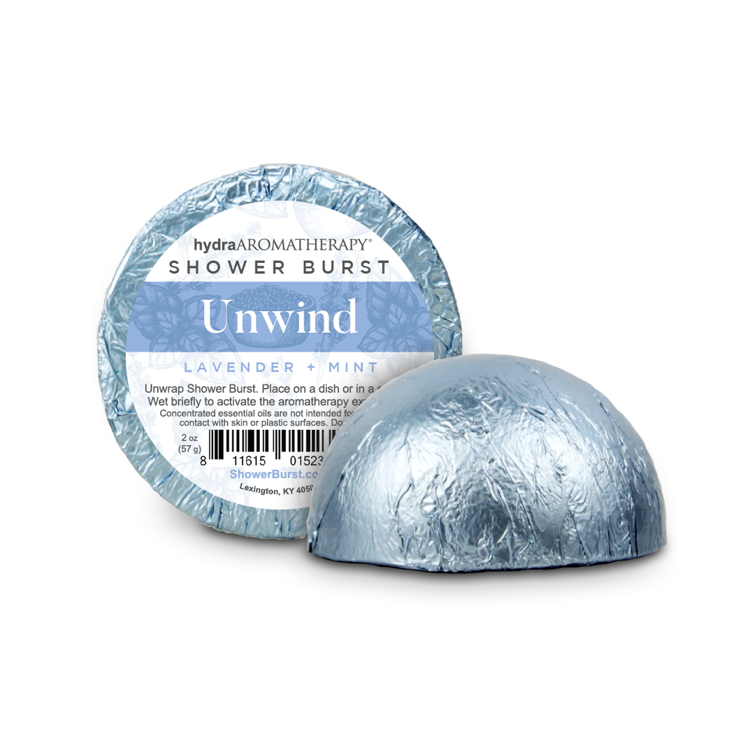 hydraaromatherapy shower burst® tablet in unwind
