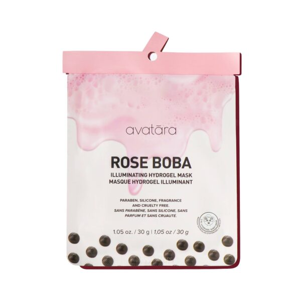 avatara rose boba illuminating hydrogel mask