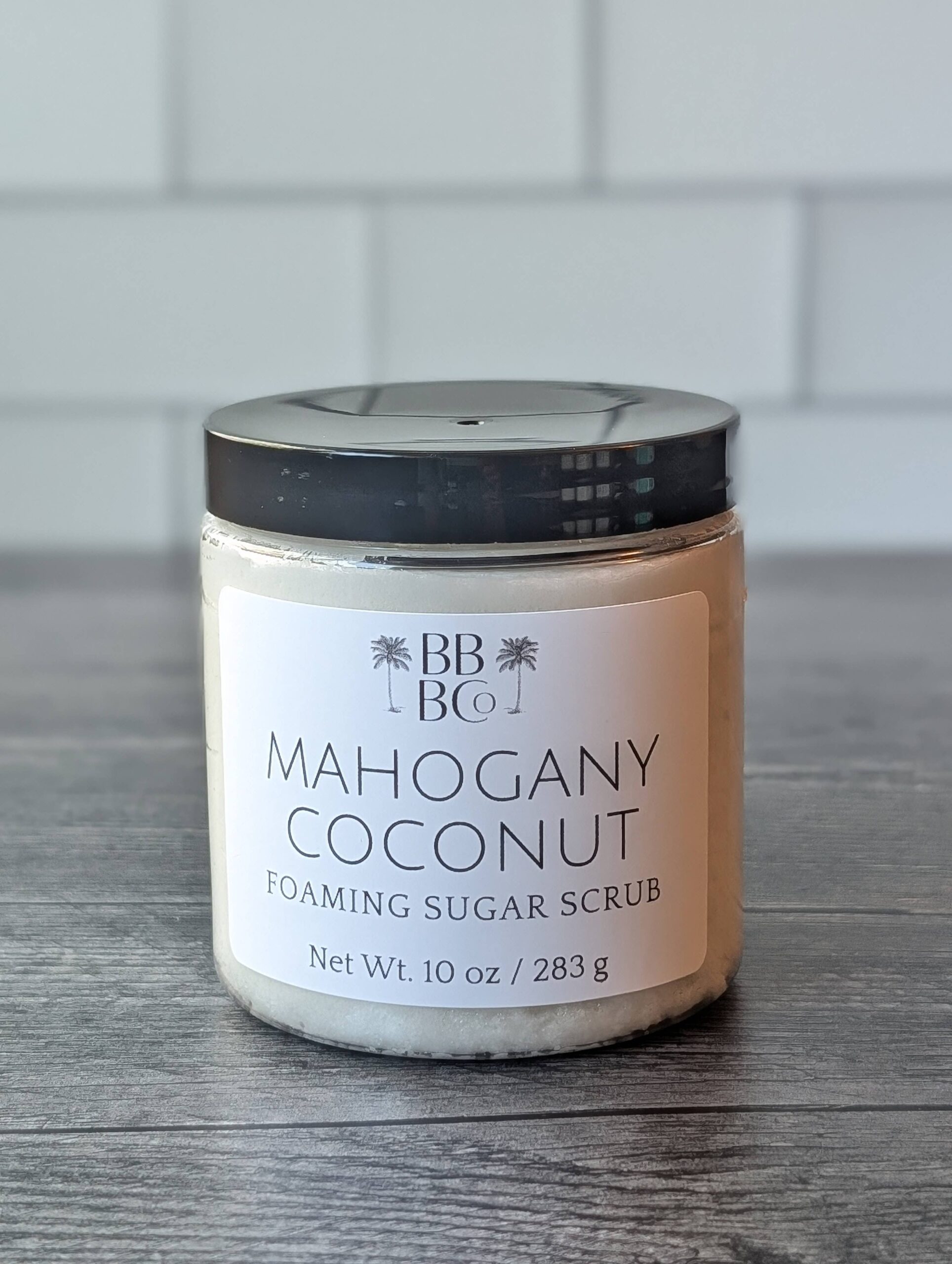 beachy bubbles mahogany coconut men's body scrub 10oz