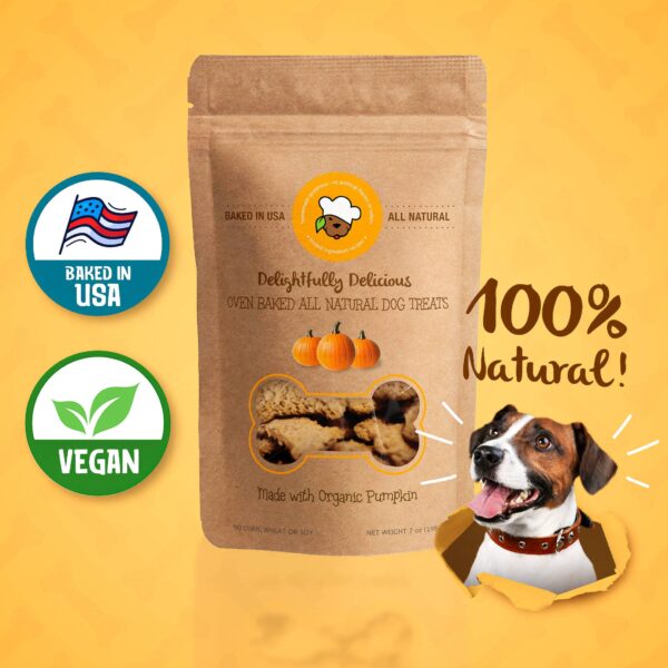 delightfully delicious dog treats: organic pumpkin 7oz