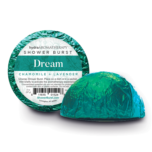 hydraaromatherapy shower burst® tablet in dream