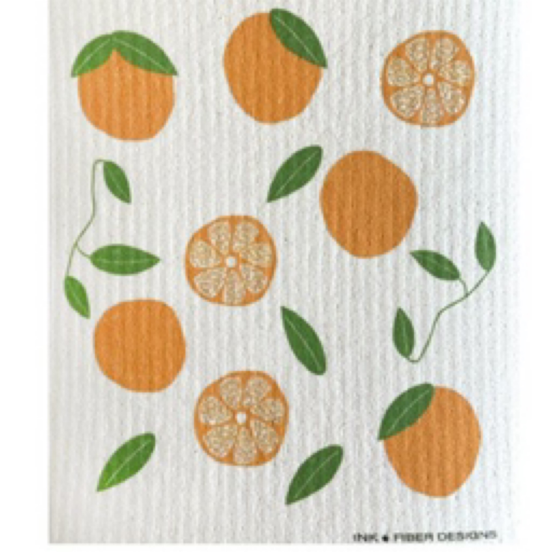 ink + fiber designs meyer lemon swedish sponge cloth