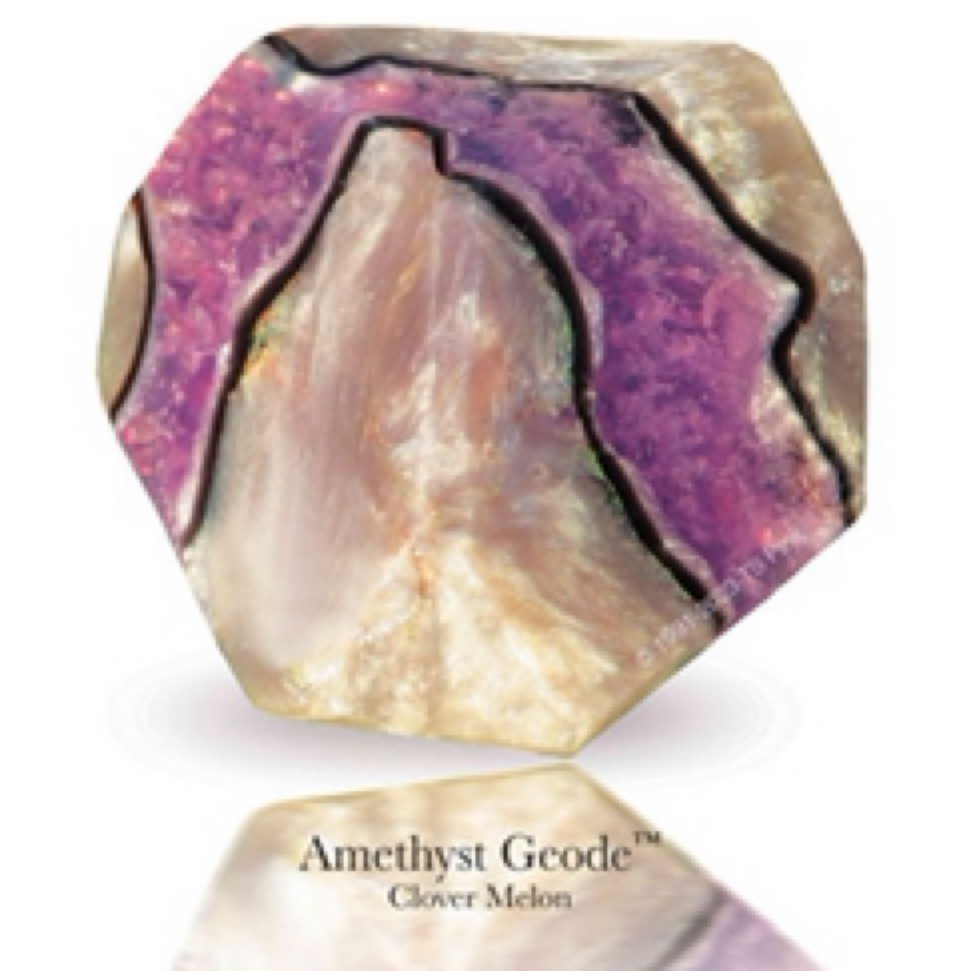 ts pink soaprocks® amethyst geode: clover melon 6oz