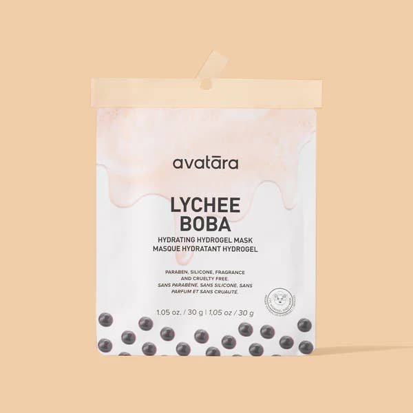 avatara lychee boba hydrating hydrogel mask