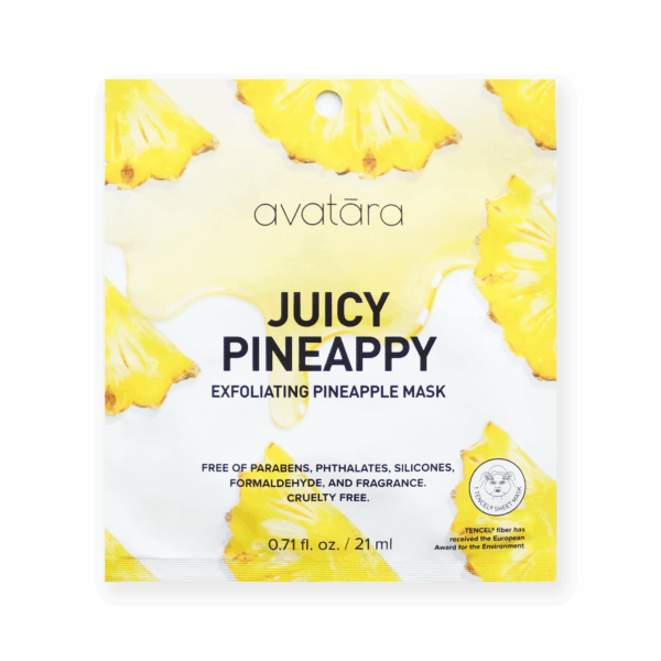 avatara juicy pineappy exfoliating pineapple sheet mask