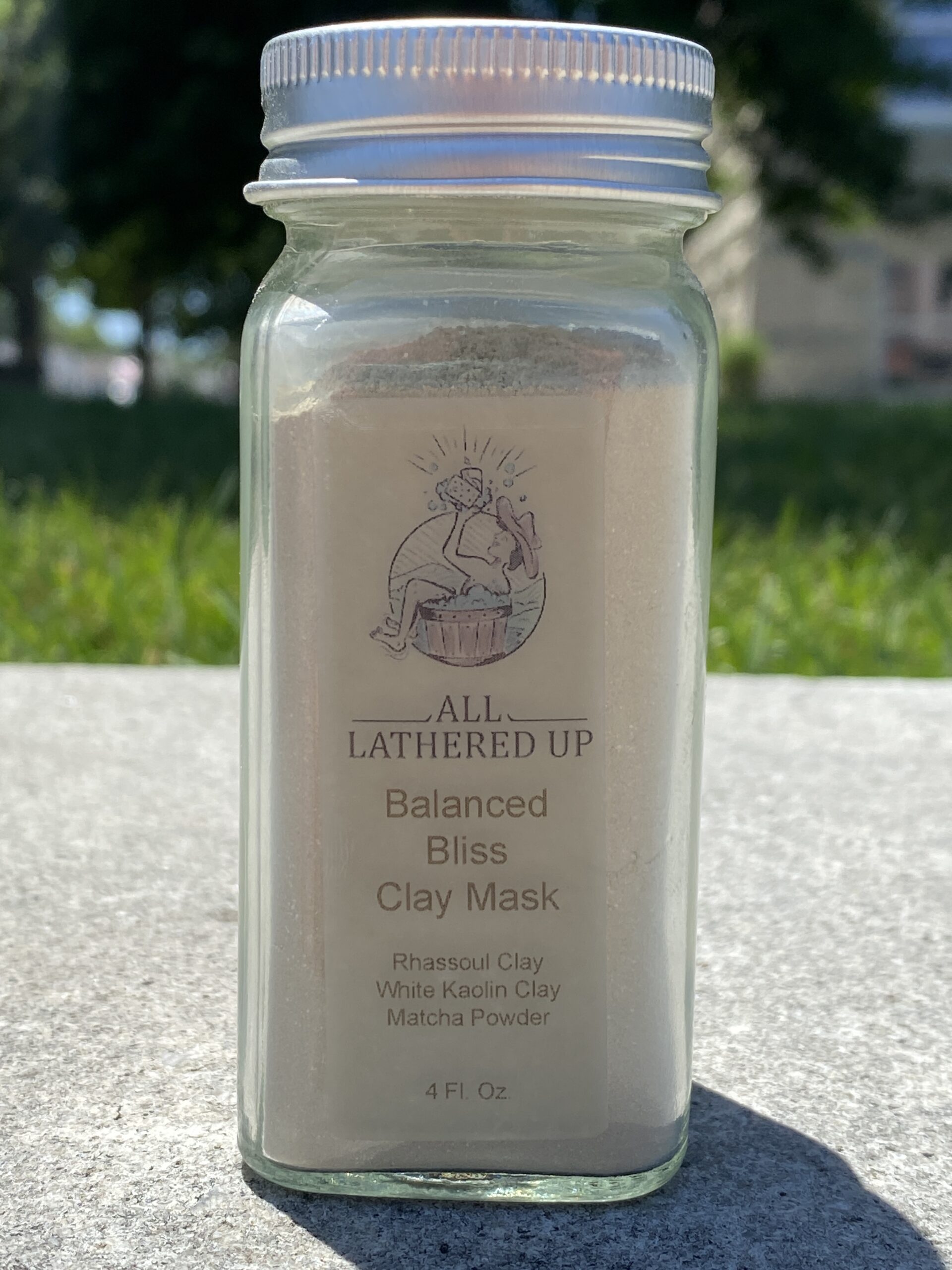 alu balanced bliss clay & matcha mask 4oz
