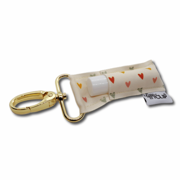 lippyclip® muted hearts lip balm holder for standard size balm