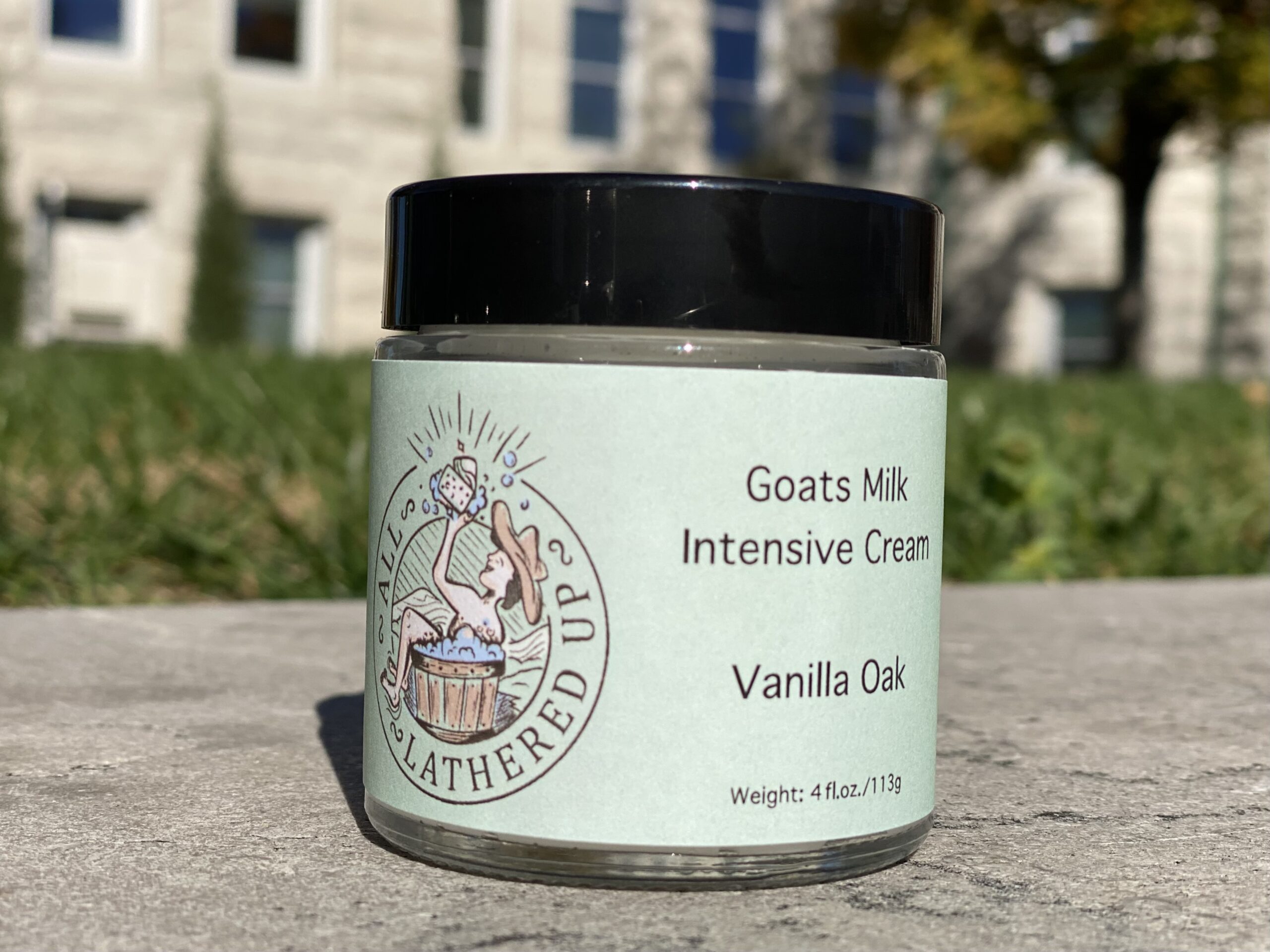 alu vanilla oak goats milk intensive cream 4oz