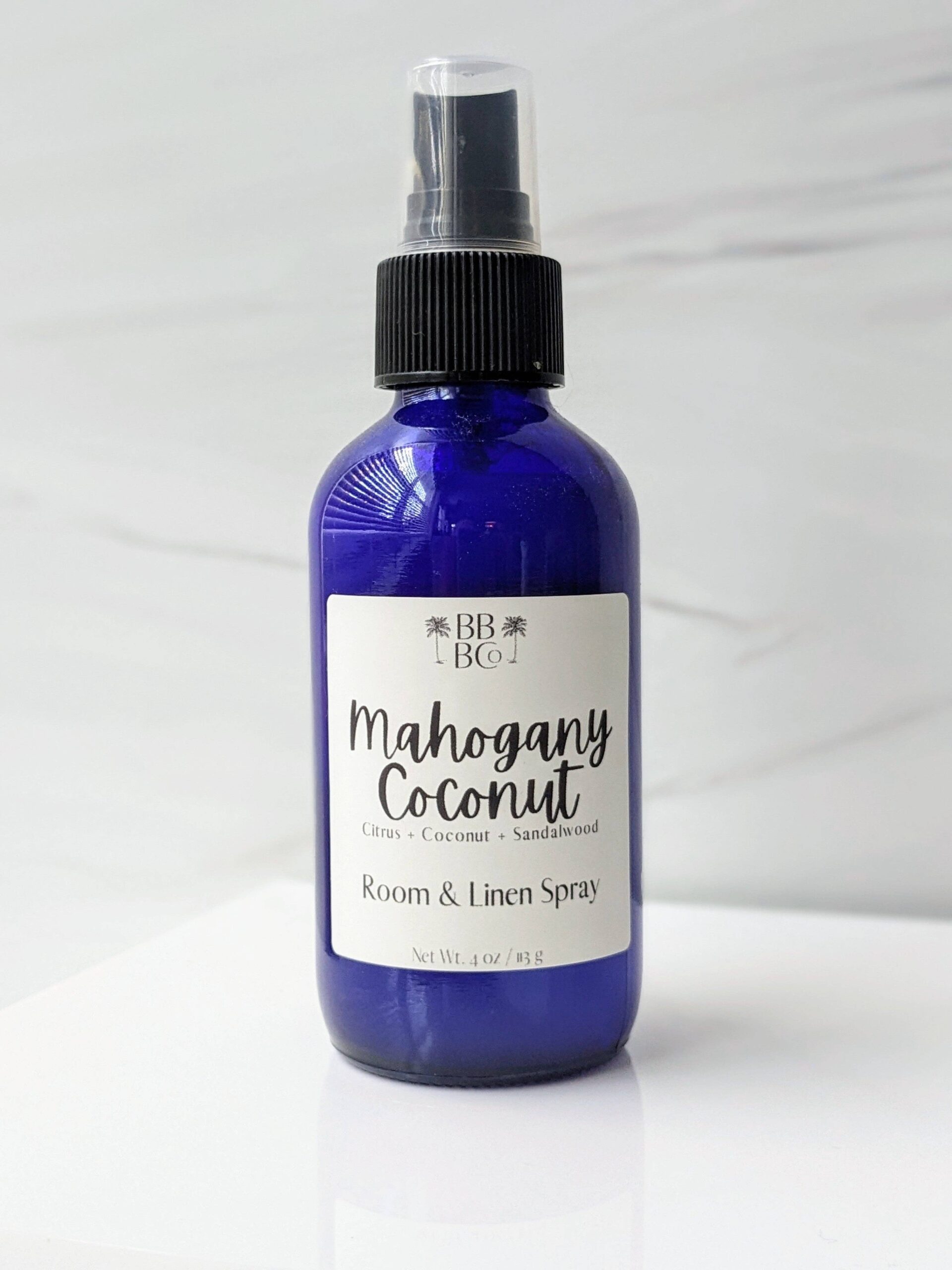 beachy bubbles mahogany coconut room & linen spray 4oz
