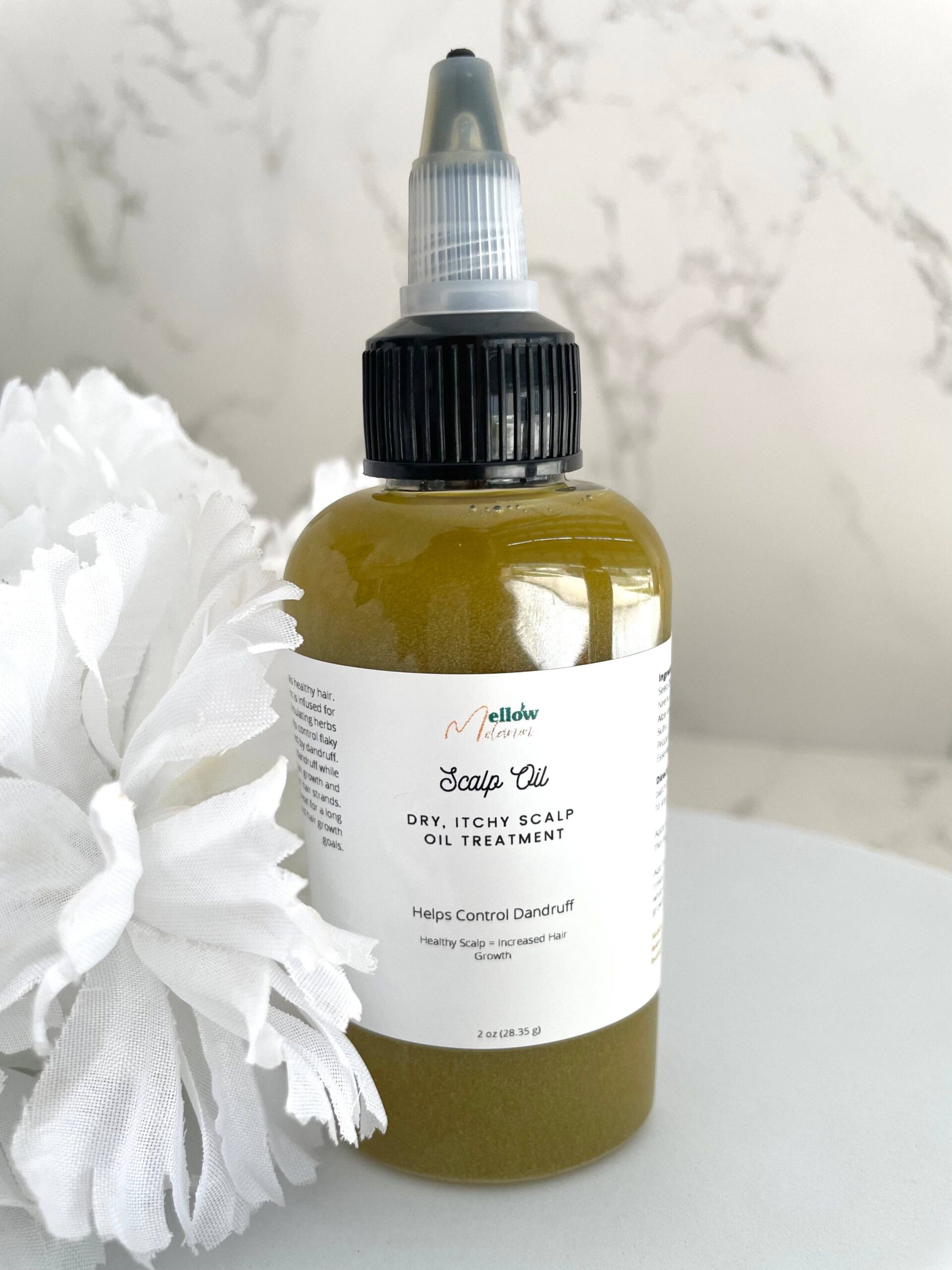 mellow melanin scalp oil treatment for hair growth 4oz