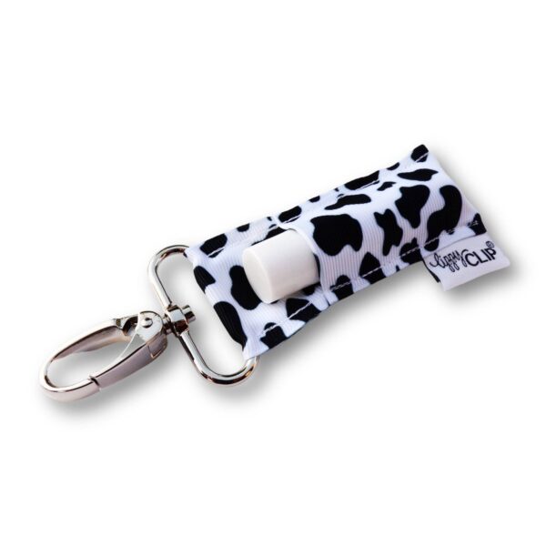 lippyclip® cow print lip balm holder for standard size balm