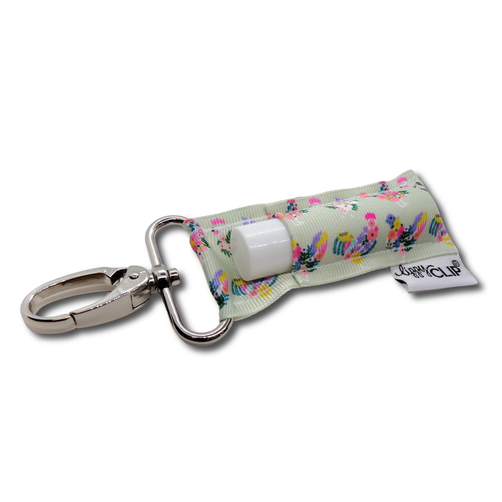 lippyclip® floral chickens lip balm holder for standard size balm