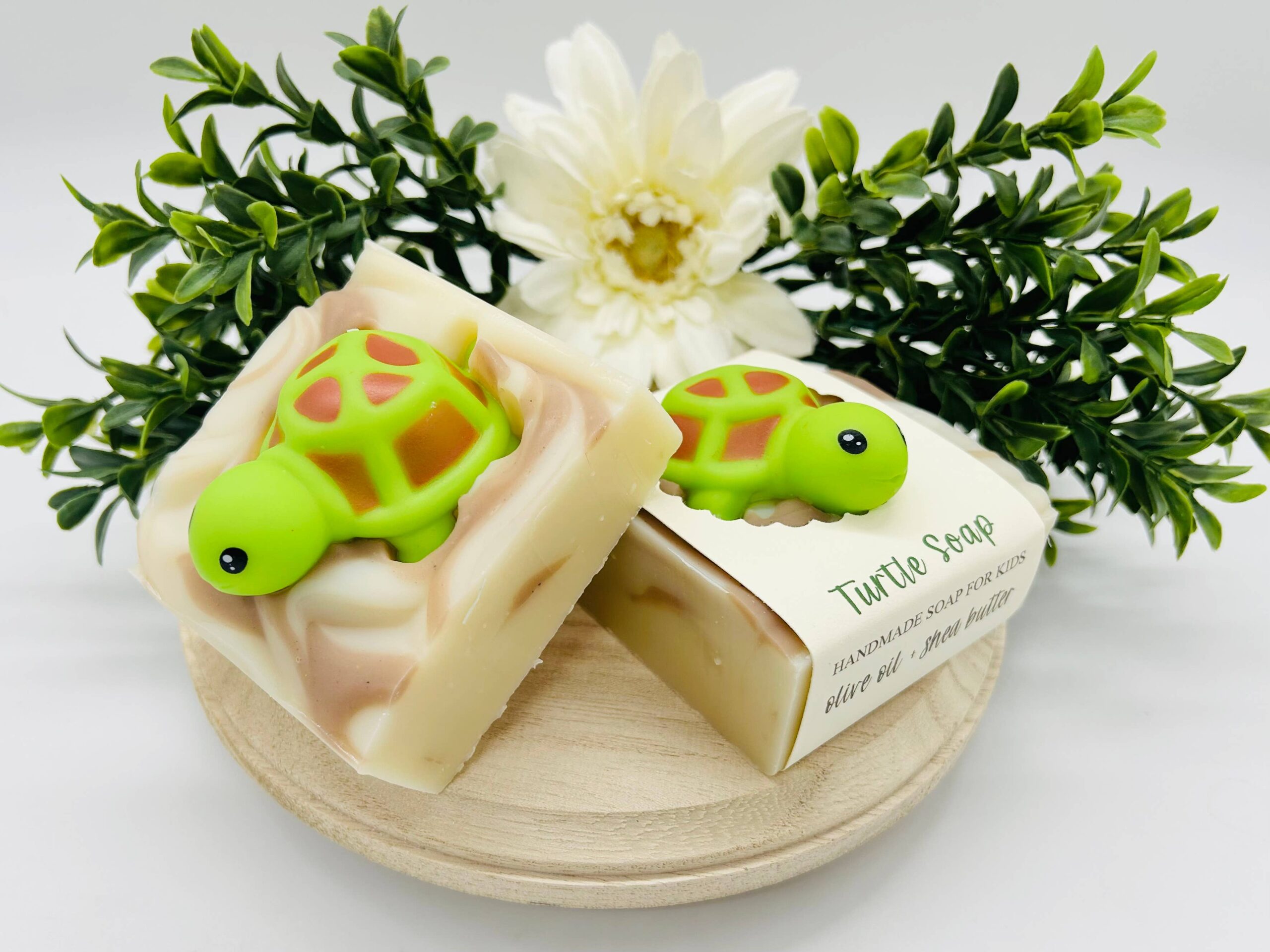 turtle handmade soap bar for kids: scented 4.2oz