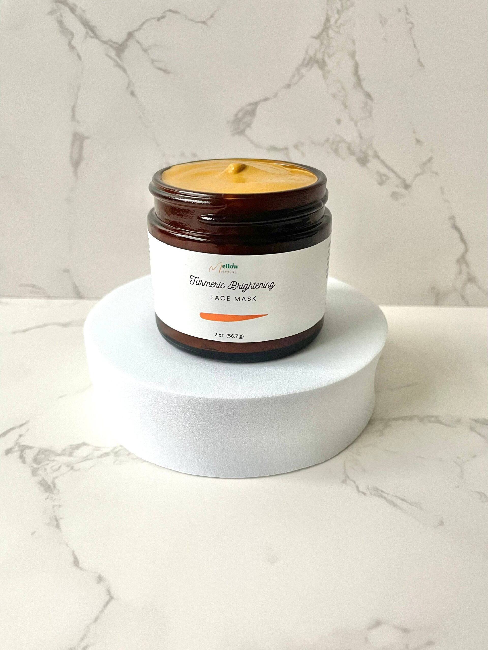 mellow melanin turmeric and manuka honey brightening face mask 2oz