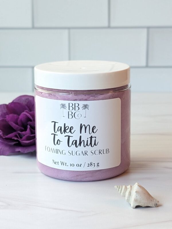 beachy bubbles take me to tahiti foaming sugar scrub 10oz