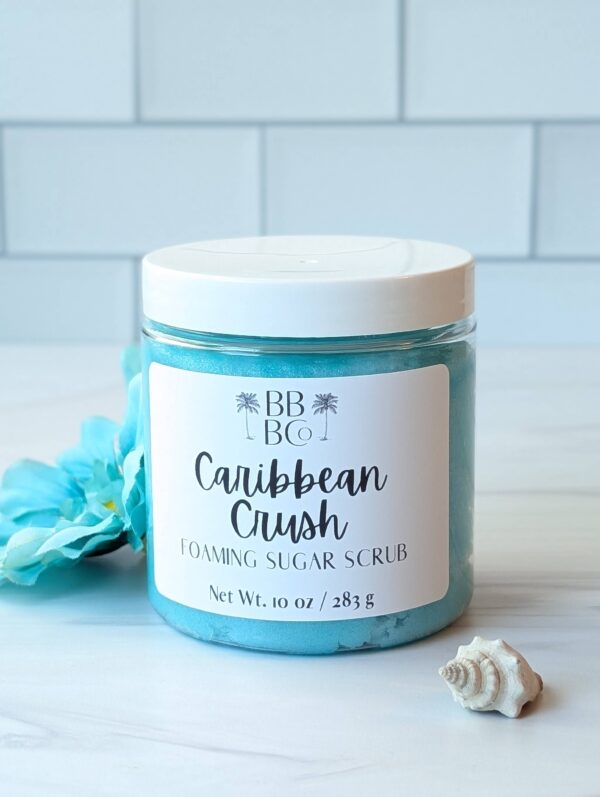 beachy bubbles caribbean crush foaming sugar scrub 10oz