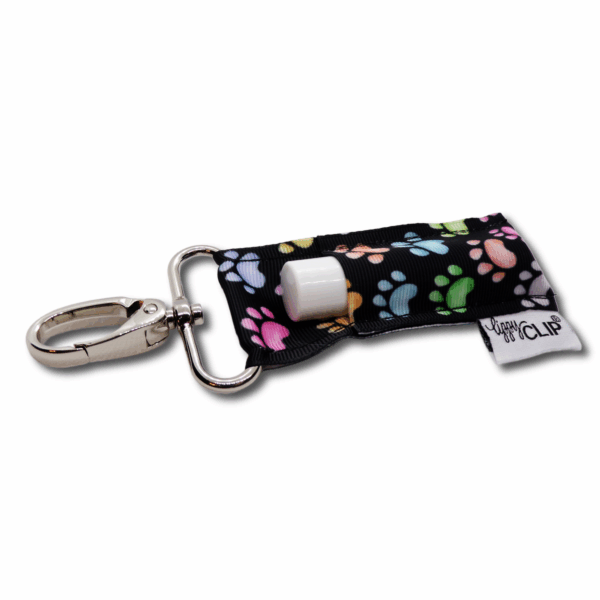 lippyclip® paw prints lip balm holder for standard size balm