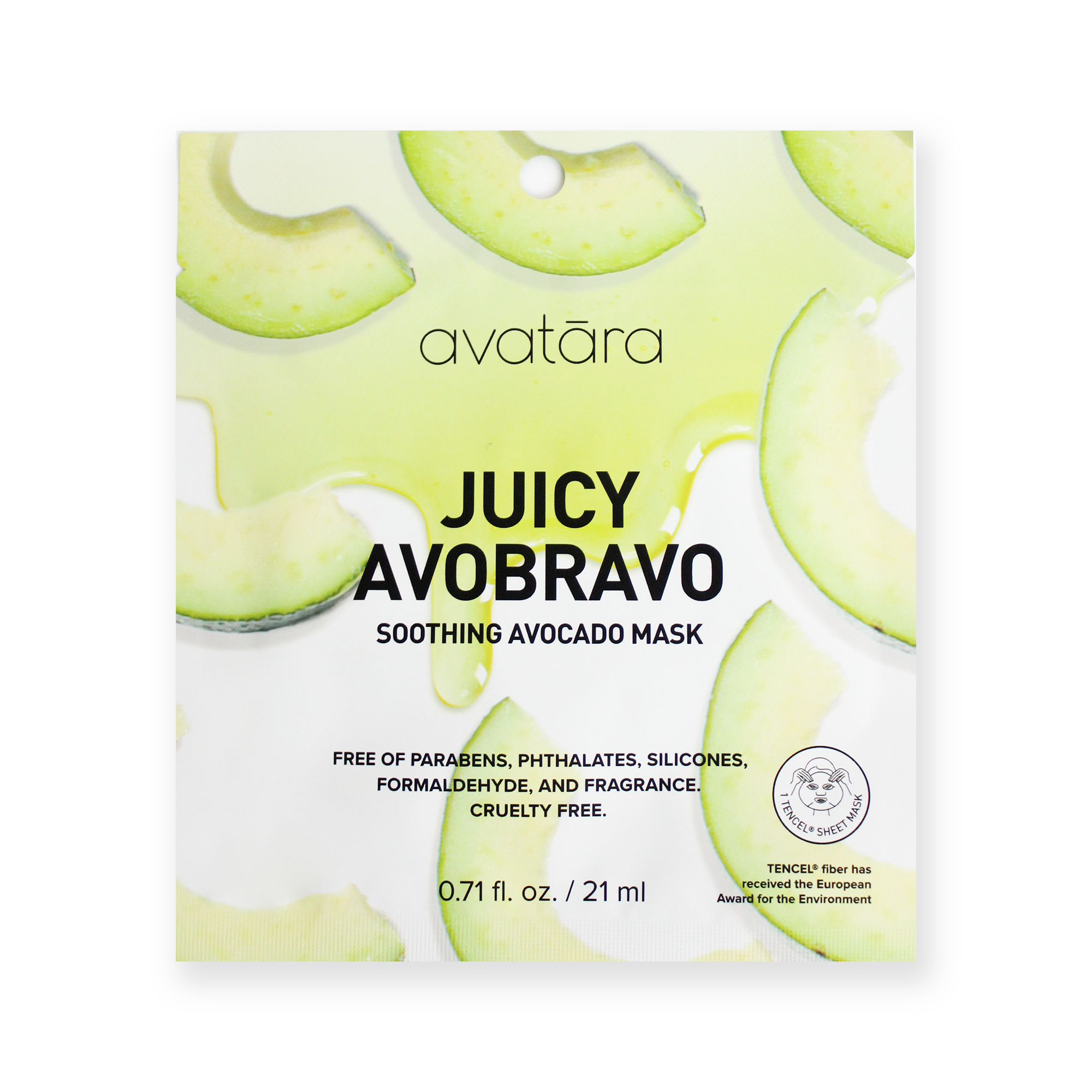 avatara juicy avobravo soothing avocado sheet mask