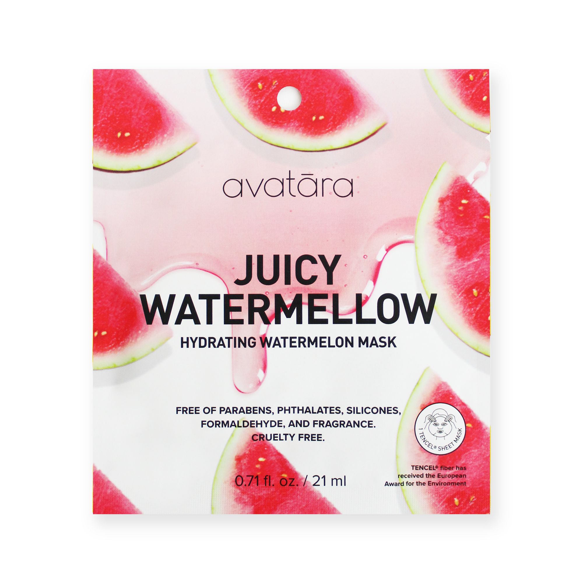 avatara juicy watermellow hydrating watermelon sheet mask