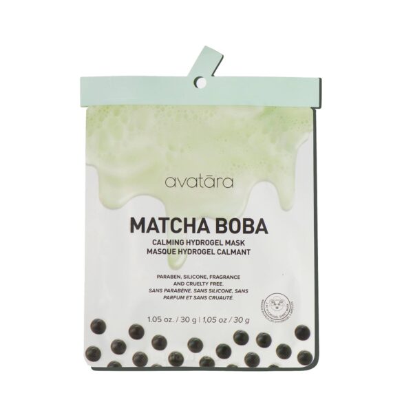 avatara matcha boba calming hydrogel mask