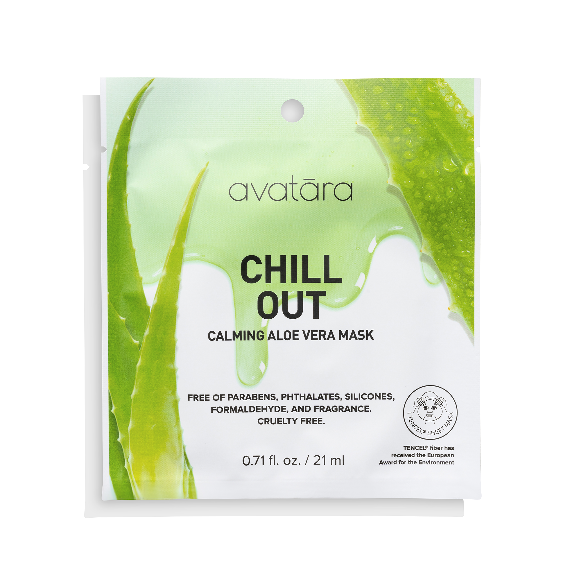 avatara chill out calming sheet mask single